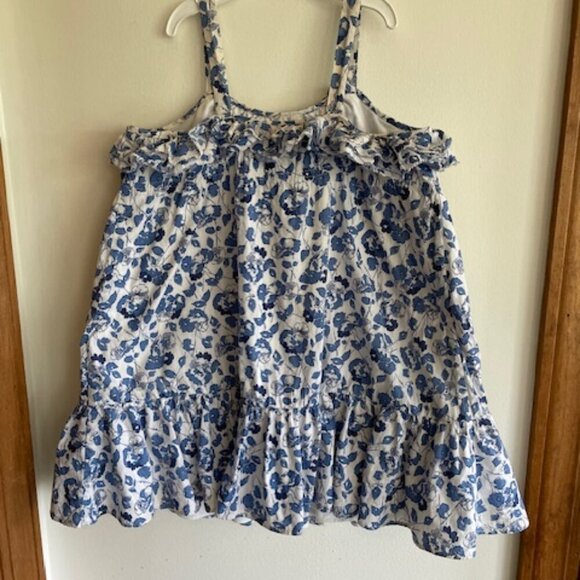 Ralph Lauren Blue Label Blue White Floral Ruffle Sundress 4T - Picture 6 of 15